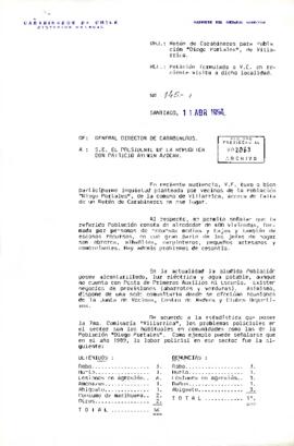 [Carta del General Director de Carabineros al Presidente Patricio Aylwin]