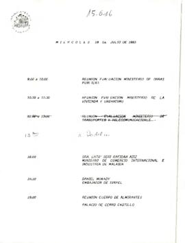 Programa Miércoles 28 de Julio de 1993