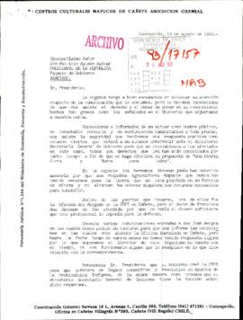 [Carta de Centros Culturales Mapuche de Cañete en que expone la  situación ocurrida en la Oficina de CEPI de Cañete]