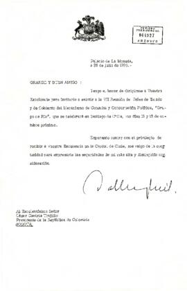 [Carta dirigida al Presidente de Colombia]