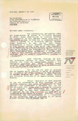 [Carta dirigida al Presidente Patricio Aylwin Azócar de periodistas de Televisión Nacional de Chile]