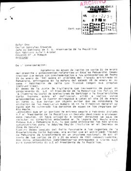 [Carta dirigida a Jefe de Gabinete enviada por Sr. Santiago Letelier Presidente de la Junta de Vigilancia Río Maule]