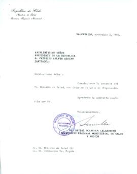 [Carta de renuncia de Secretario Regional Ministerial de la V Región]