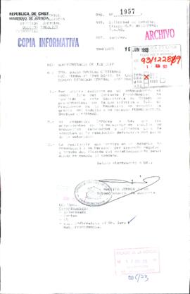 [Orden N° 1957 de la División Judicial del Ministerio de Justicia por solicitud de indulto de Pedro Gavilán]