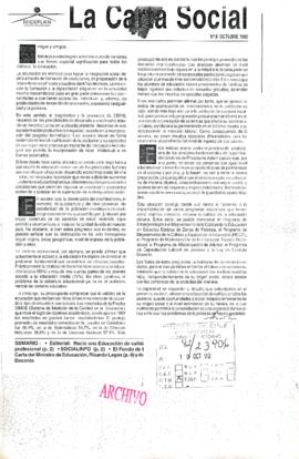 La Carta Social N° 8 Octubre 1992