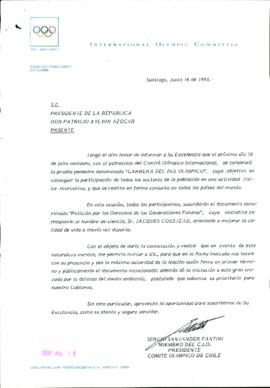 [Carta del Comité Olímpico de Chile]