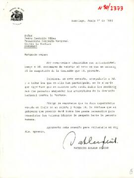 [Carta al presidente de la Comisión Nacional Contra la Turtura]