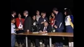 Presidente Aylwin firma acuerdo sobre medio ambiente en la Cumbre de la Tierra en Río de Janeiro:  video