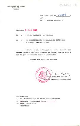 [Carta del Jefe de Gabinete Presidencial al Subsecretario de Relaciones Exteriores]