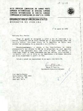 [Carta del Secretario Ejecutivo Adjunto de la OEA, David J. Padilla]