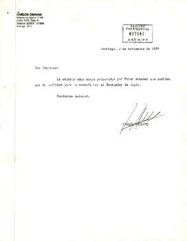 [Carta de Carlos Ominami dirigida al Presidente Patricio Aylwin, mediante la cual se abordan aspectos de la relación entre Chile y Japón considerados para reunión con el Embajador del país asiático]