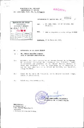 [Carta del Intendente de la Región del Libertador Bernardo OHiggins, dirigida al Jefe de Gabinete Presidencial]