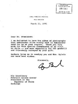 [Carta del Presidente George Bush]