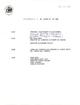 Programa viernes 7 de Enero de 1994