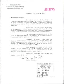 [Carta de Embajador de Chile en Sudáfrica]