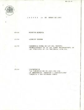 Programa Jueves 14 de Enero de 1993.