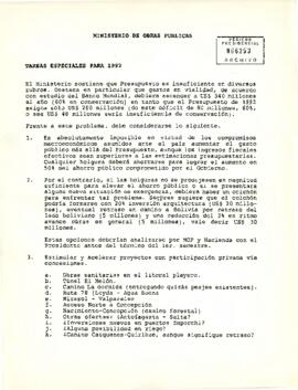 [Tareas Especiales del Ministerio de Obras Públicas 1992]