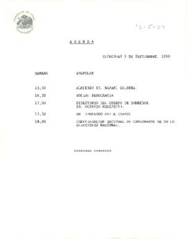 Agenda del 05 de Septiembre de 1990