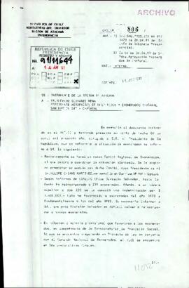 [Respuesta de la Intendencia de la región de Atacama a la solicitud de la Agrupación de Exonerados de Chañoral]