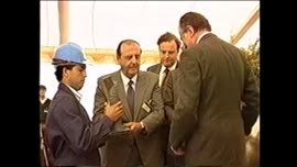 Presidente Aylwin asiste a inauguración Central Hidroeléctrica El Alfalfal : video