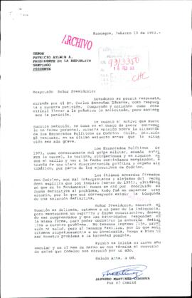 [Carta sobre situación de exonerados políticos de Codelco-Chile]