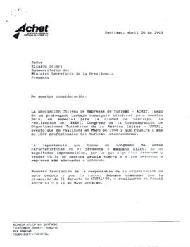 [Carta de Asociación Chilena de Empresas de Turismo A.G.]