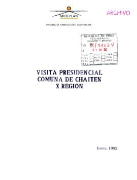 Visita presidencial comuna de Chaitén X Región