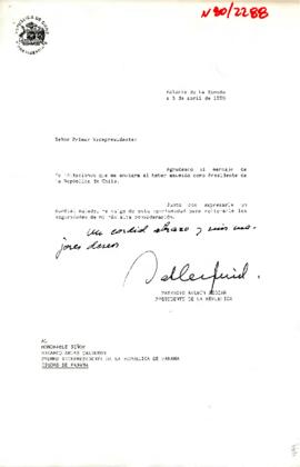[Carta al Vicepresidente de Panamá]