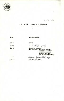 Agenda del 22 de Diciembre de 1990