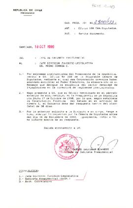 [Carta de Jefe de Gabinete a Sr. Pedro Correa sobre  normativas previsionales]