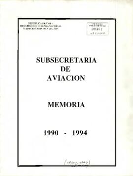 [Memoria Subsecretaría de Aviación 1990-1994]
