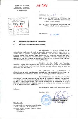 [Carta de Gobernador Provincial de Valparaíso elevando información solicitada]
