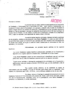 [Carta de la Corporación de Graduados y Profesionales de la Universidad de Chile]