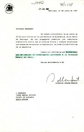 [Copia de Carta respuesta del Presidente al Monseñor Jorge Medina Estévez]