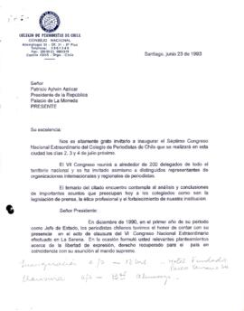 [Carta del Consejo de Periodistas de Chile dirigida al Presidente Patricio Aylwin]