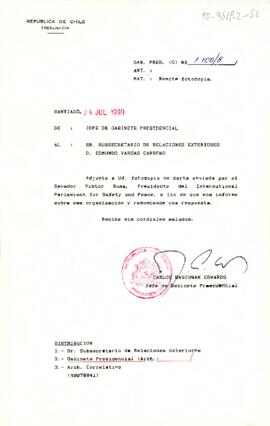[Carta del Jefe de Gabinete Presidencial al Subsecretario de Relaciones Exteriores]
