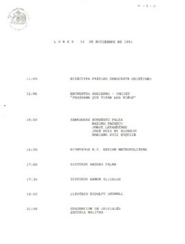 Programa lunes 16 de diciembre de 1991