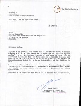 [Invitación del Presidente Ejecutivo Gillette-Región Andina]