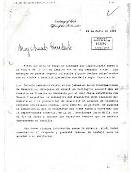 [Carta del Embajador de Chile en Estados Unidos]