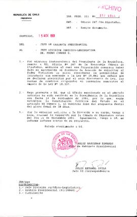 [Envío de fotocopias de cartas al Jefe de División Juridico-Legislativa Sr. Pedro Correa O.]