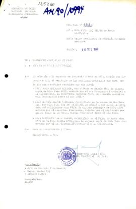 [Carta de Gobernador Provincial del Ñuble remitiendo resultados de atención de casos sociales]