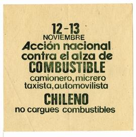12-13 de Noviembre Acción Nacional contra el alza del combustible