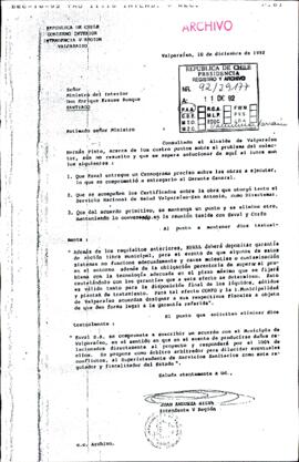 [Fax del Intendente de Valparaíso al Ministro del Interior]