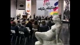 Presidente Aylwin asiste al 1er Congreso Nacional de Artistas Plásticos: video