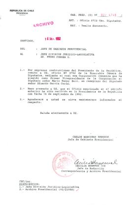 [Oficio Ord. N° 4746 de Jefe de Gabinete Presidencial, remite documento]