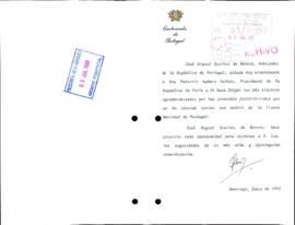 [Carta de Embajador de Portugal en Chile]