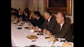 Presidente Alwin ofrece discurso durante una reunión desayuno con empresarios que lo acompañan en su gira por los países nórdicos: video