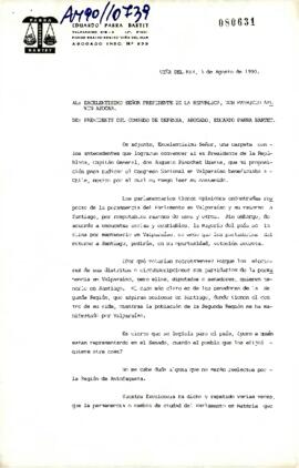 [Carta de abogado Eduardo Parra solicitando radicar el Congreso Nacional en Valparaíso]