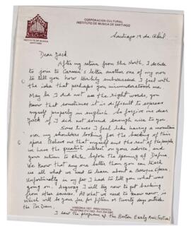 Carta de Sylvia Soublette dirigida al sr. Jack Edwards