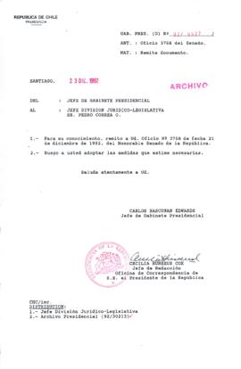 [Oficio Ord. N° 6527 de Jefe de Gabinete Presidencial, remite documento]